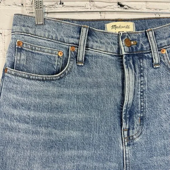 Madewell Jeans Womens 29 Petite The Perfect Vintage Straight Leg Ainsworth Wash - Picture 5 of 14